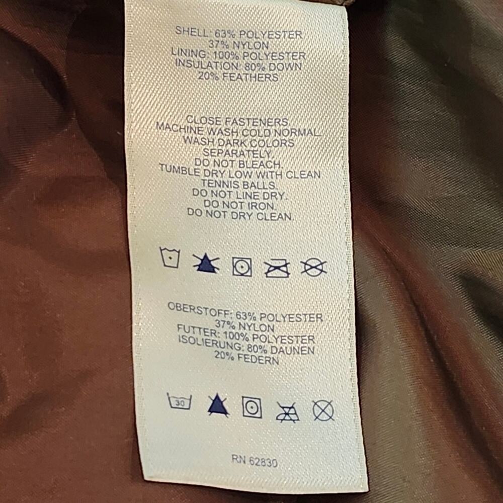 Lands End Bronze Down Puffer Coat Size Medium 10-12 - Picture 9 of 9